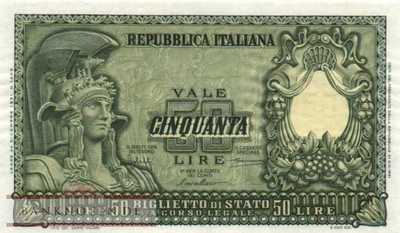 Italien - 50  Lire (#091a_UNC)