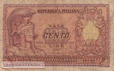 Italien - 100  Lire (#092b_VG)