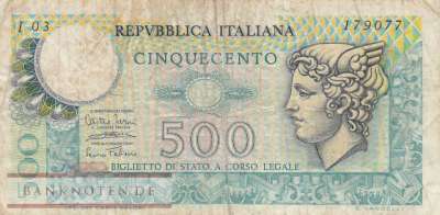 Italy - 500  Lire (#094-74_F)