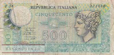 Italien - 500  Lire (#094-79_VG)