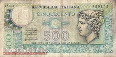 Italy - 500  Lire (#095_F)