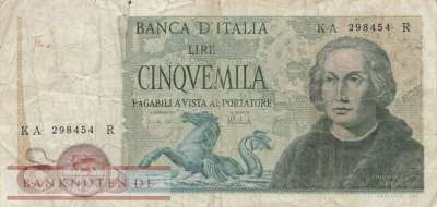 Italien - 5.000  Lire (#102b_VG)
