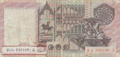 Italien - 5.000  Lire (#105b-82_VG)