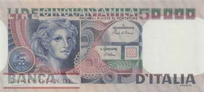 Italien - 50.000  Lire (#107c_UNC)
