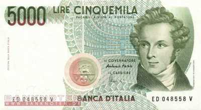 Italien - 5.000  Lire (#111c_UNC)