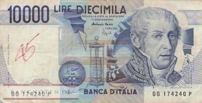 Italien - 10.000  Lire (#112c_VG)