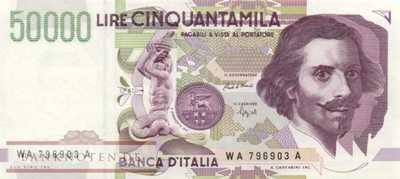 Italy - 50.000  Lire (#116a_UNC)