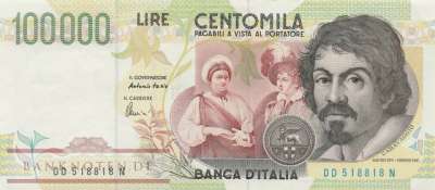 Italy - 100.000  Lire (#117b_XF)