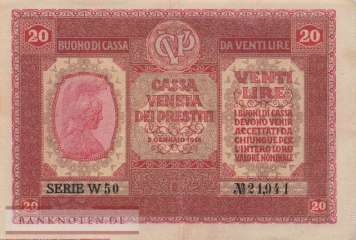 Italien - 20  Lire (#M007-1_VF)