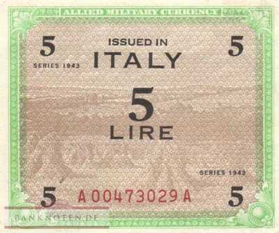 Italien - 5  Lire (#M012b_AU)