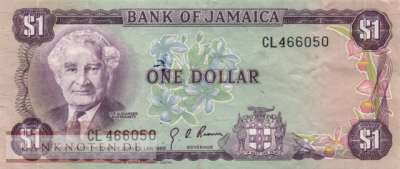 Jamaica - 1  Dollars (#059a_F)