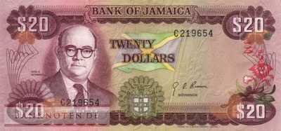 Jamaica - 20  Dollars (#063_XF)