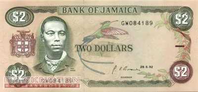 Jamaica - 2  Dollars (#069d-92_UNC)