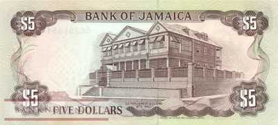 Jamaica - 5  Dollars (#070d-91_UNC)