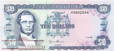 Jamaica - 10  Dollars (#071e_UNC)