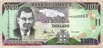 Jamaica - 100  Dollars (#084c_UNC)