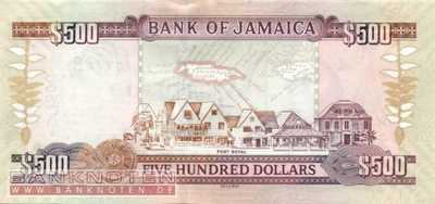 Jamaica - 500  Dollars (#085f_UNC)