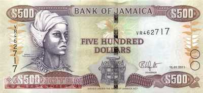 Jamaica - 500  Dollars (#085h_UNC)