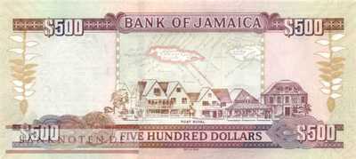 Jamaica - 500  Dollars (#085j_UNC)