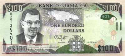 Jamaica - 100  Dollars (#095a_UNC)