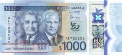 Jamaica - 1.000  Dollars (#099a_UNC)