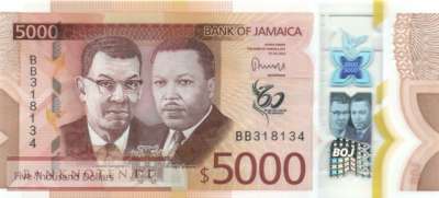 Jamaica - 5.000  Dollars (#101a_UNC)
