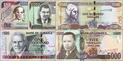 Jamaica: 50 - 5.000 Dollars (5 banknotes)