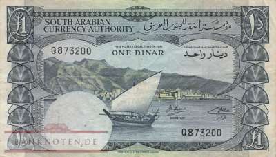 Yemen Democratic Republic - 1  Dinar (#003b_F)