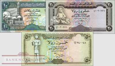 Jemen: 10 - 50 Rials (3 Banknoten)