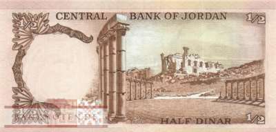 Jordan - 1/2  Dinar (#017e_UNC)