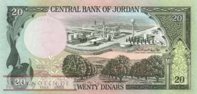 Jordanien - 20  Dinars (#021c-88_UNC)