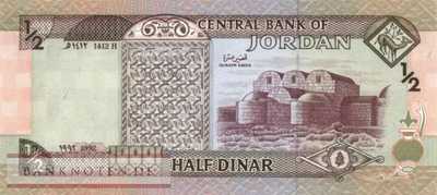 Jordan - 1/2  Dinar (#023a_UNC)