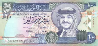 Jordanien - 10  Dinars (#026a_UNC)