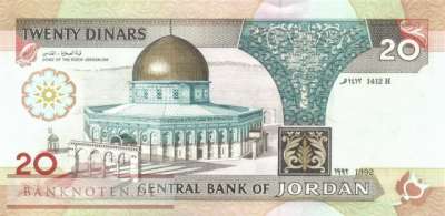 Jordan - 20  Dinars (#027a_UNC)