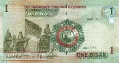 Jordan - 1  Dinar (#034j_UNC)