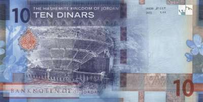 Jordan - 10  Dinars (#041a_UNC)