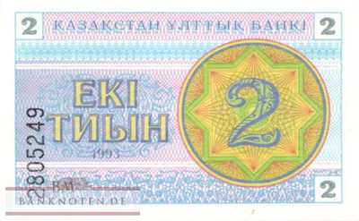 Kazakhstan - 2  Tyin (#002c_UNC)
