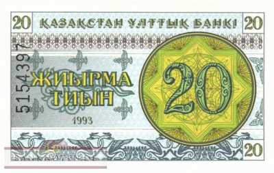 Kazakhstan - 20  Tyin (#005b_UNC)
