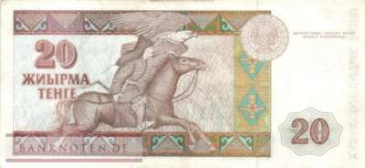 Kasachstan - 20  Tenge (#011a-1_VF)