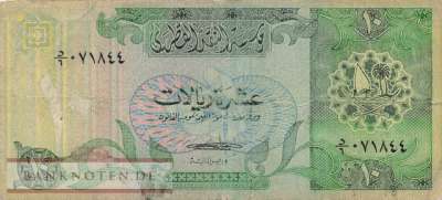 Katar - 10  Riyals (#009_VG)