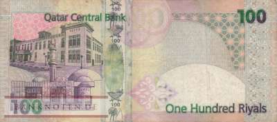 Katar - 100  Riyals - Ersatzbanknote (#026aR_VG)