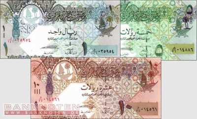 Katar: 1 - 10 Riyals (3 Banknoten)