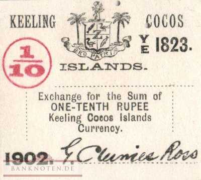 Keeling Cocos - 1/10  Rupee (#S123_AU)