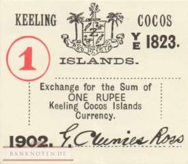 Keeling Cocos - 1  Rupee (#S126_XF)