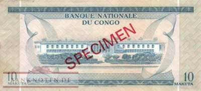 Congo, Democratic Republic - 10  Makuta - SPECIMEN (#009aS-70_AU)