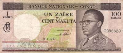 Kongo, Demokratische Republik - 1  Zaire (#012a-6701_F)