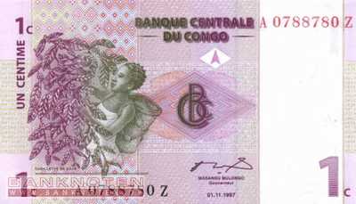 Congo, Democratic Republic - 1  Centime - Replacement (#080aR_UNC)