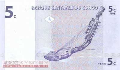 Congo, Democratic Republic - 5 Centimes (#081a_UNC)