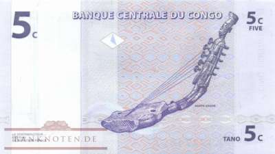 Congo, Democratic Republic - 5  Centimes - Replacement (#081r_UNC)