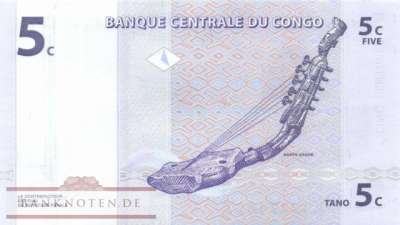 Kongo, Demokratische Republik - 5  Centimes - Ersatzbanknote (#081r_UNC)